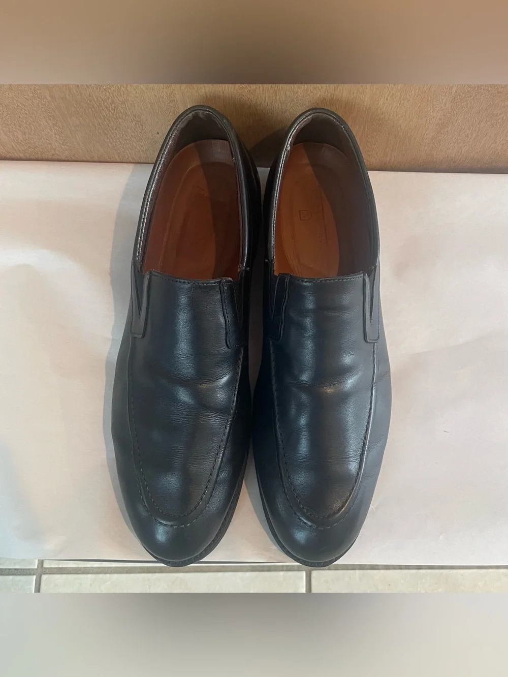 ALLEN EDMONDS Road Warriors 3890 Mens Size US 10.5 D Black Loafers Slip On Shoes